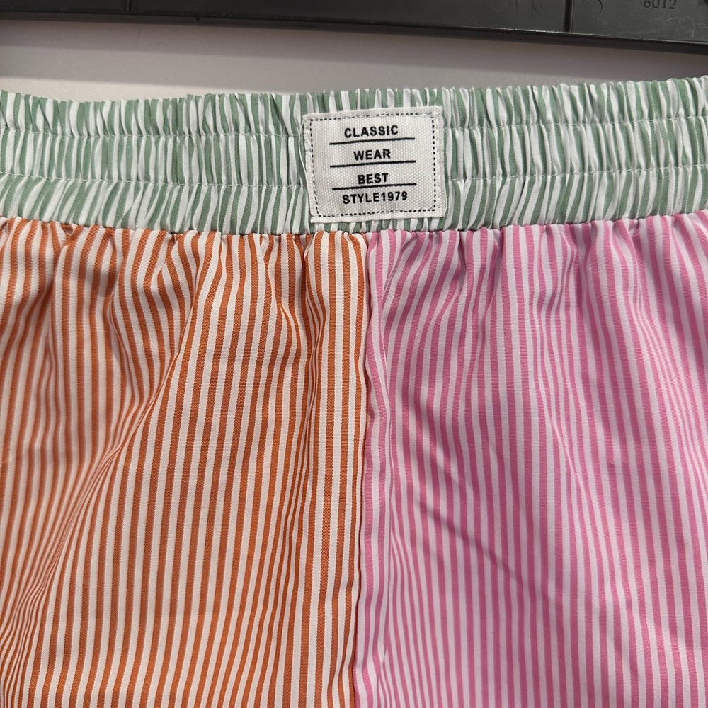 2 PACK - Striped Boxer Shorts | Pink/Orange & Blue/White | size M/L - Picture 2 of 11